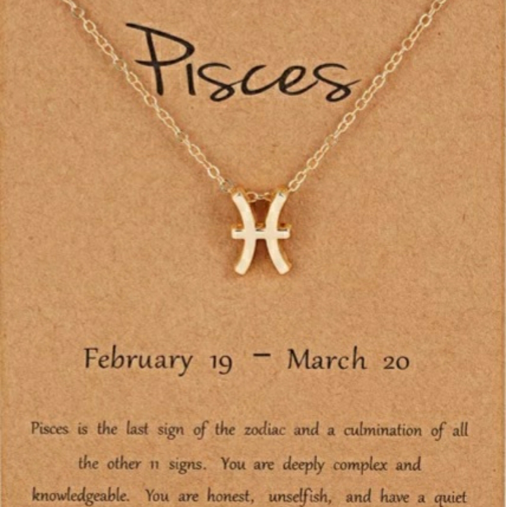 NEW Pisces Zodiac Sign Necklace Jewerly Horoscope